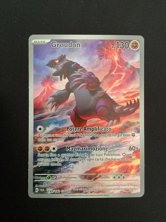 199-182 Groudon Illustrazione Rara PAR Paradosso Temporale ITA NM