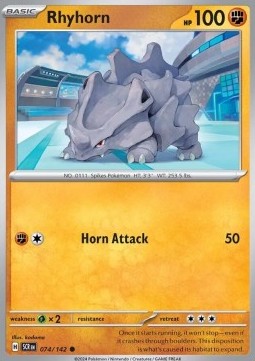 Rhyhorn⁣ - Stellar Crown⁣ (Common)⁣ [074]