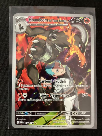 191-182 Houndoom Del Team Rocket Illustrazione Rara DRI Rivali Predestinati ITA NM