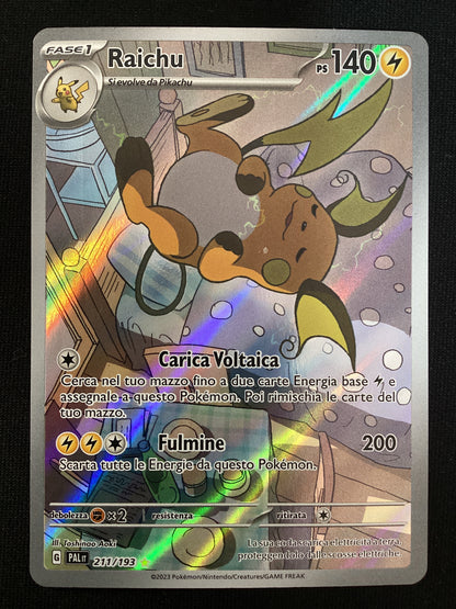 211-193 Raichu Illustrazione Rara PAL Evoluzioni a Paldea ITA NM