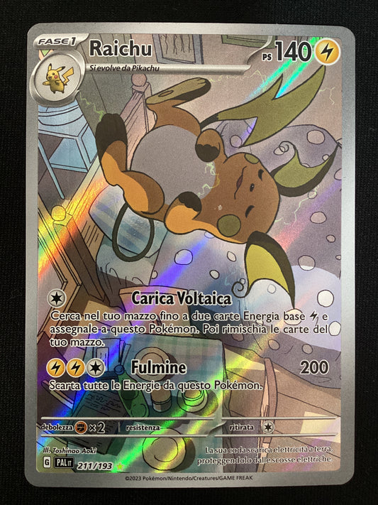 211-193 Raichu Illustrazione Rara PAL Evoluzioni a Paldea ITA NM