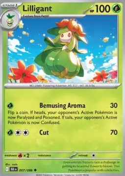 Lilligant⁣ - Black Bolt⁣ (Uncommon)⁣ [007]
