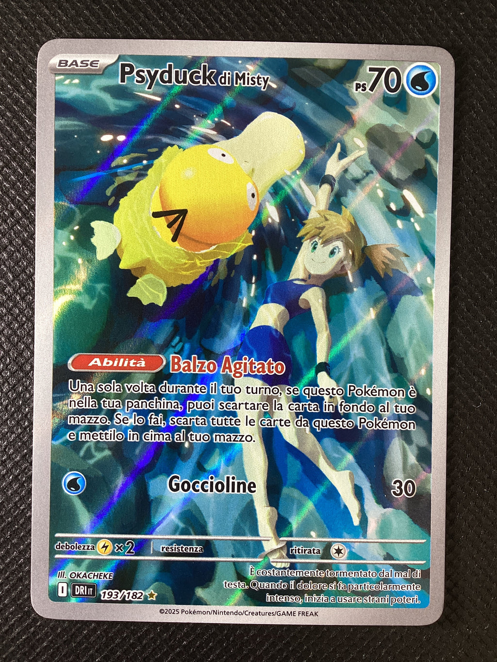 193-182 Psyduck Di Misty Illustrazione Rara DRI Rivali Predestinati ITA NM