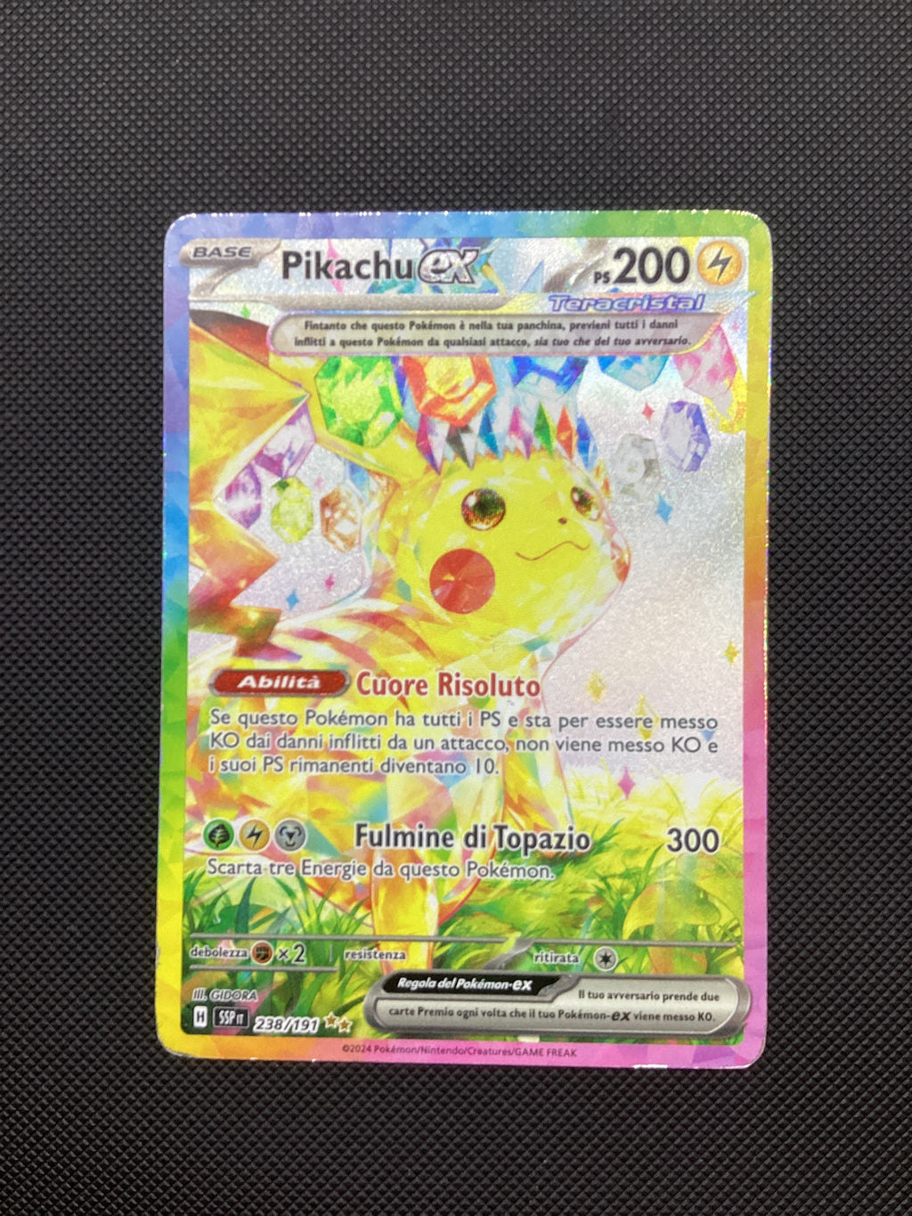 238-191 Pikachu ex Teracristal Alternative Art SSP Scintille Folgoranti ITA PLAYED