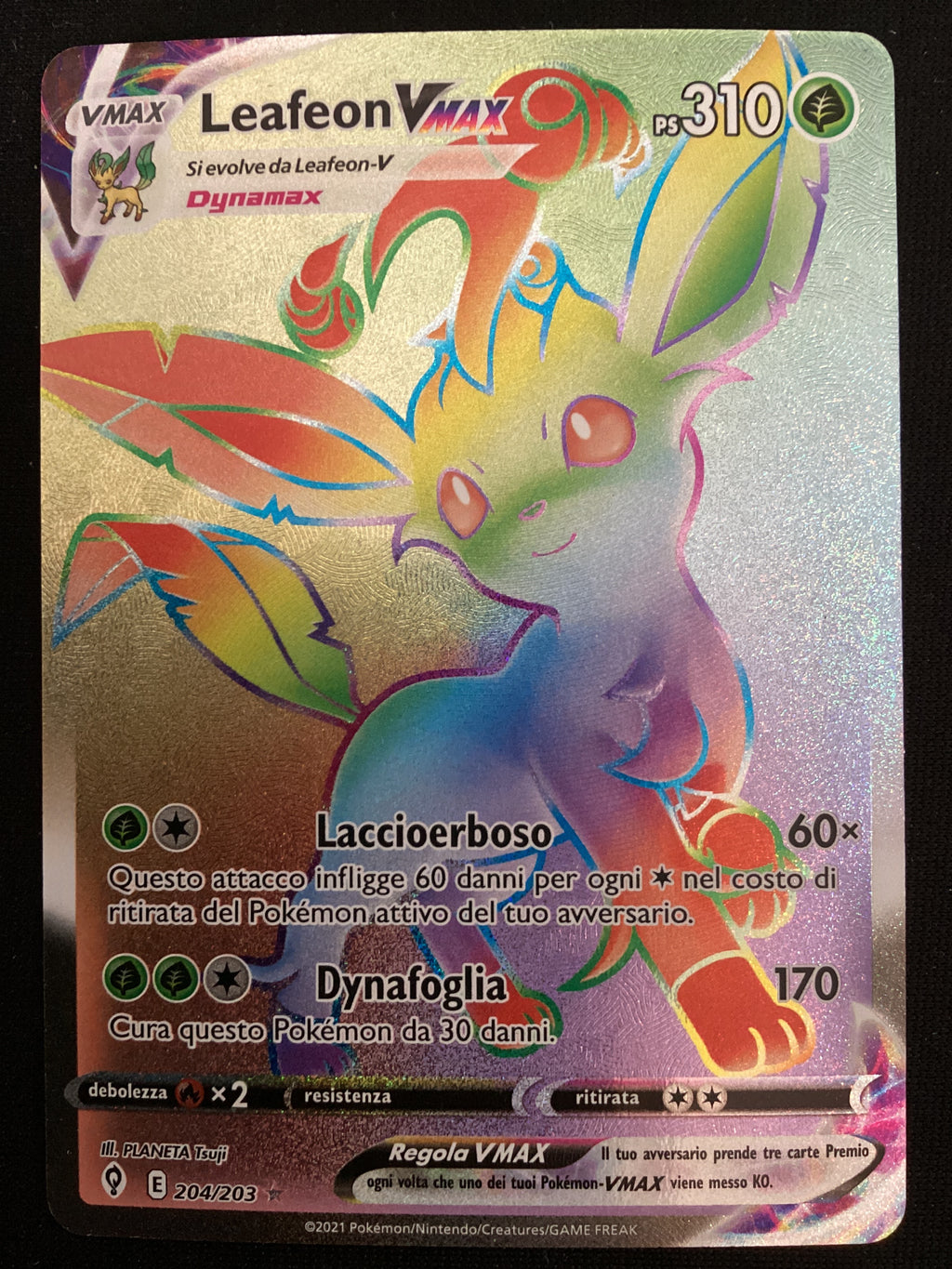 204-203 Leafeon VMAX Rara Segreta EVS Evoluzioni Eteree ITA NM