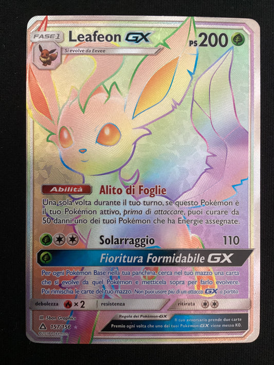157-156 Leafeon GX Rara Segreta UPR Ultraprisma ITA NM