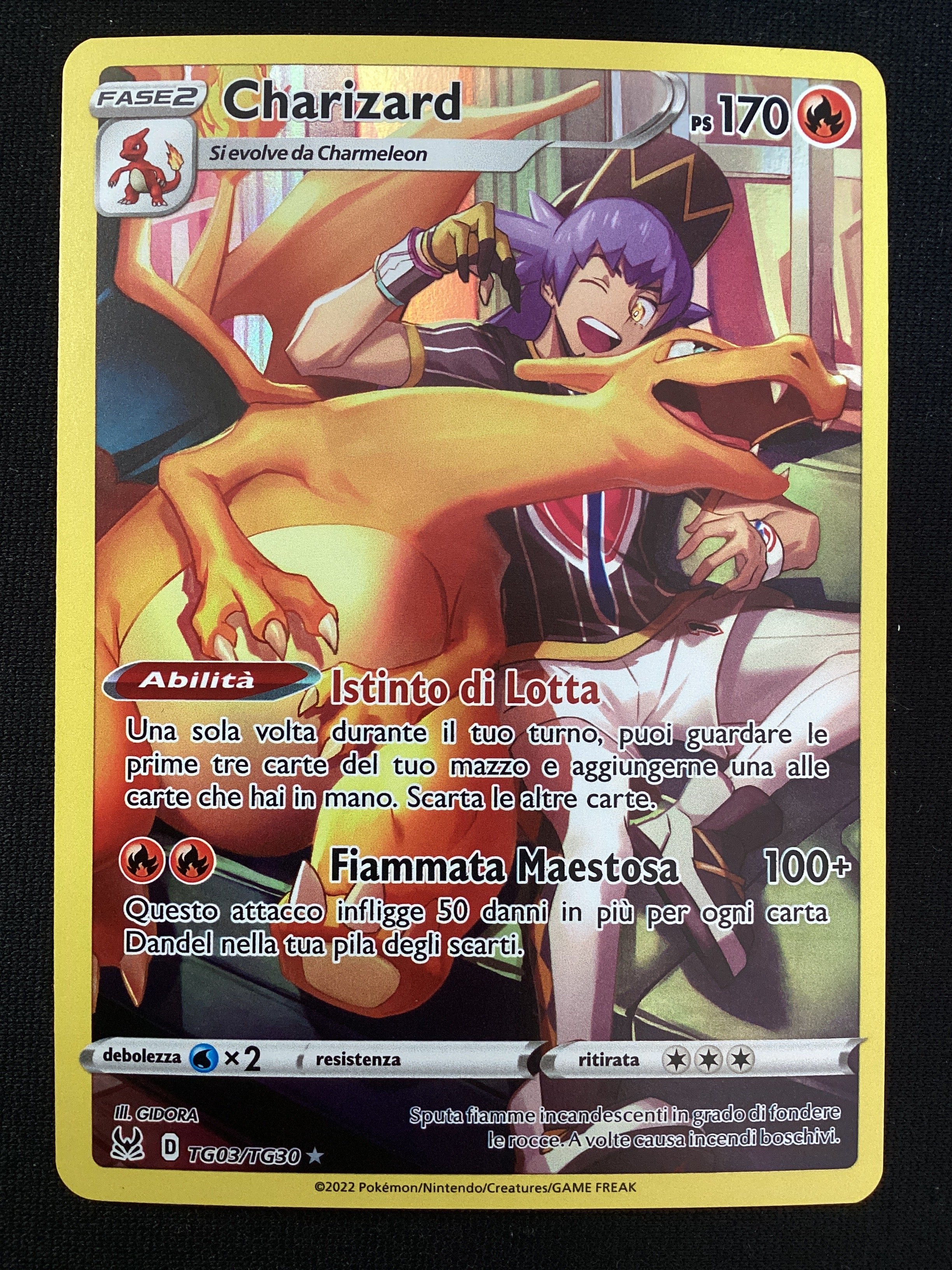 220-196 TG03-TG30 Charizard Trainer Gallery LOR Origine Perduta ITA NM