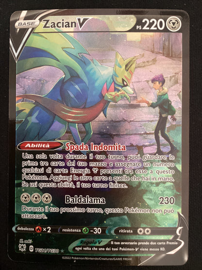 237-189 TG21-TG30 Zacian V Trainer Gallery ASR Lucentezza Siderale ITA NM