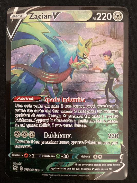 237-189 TG21-TG30 Zacian V Trainer Gallery ASR Lucentezza Siderale ITA NM