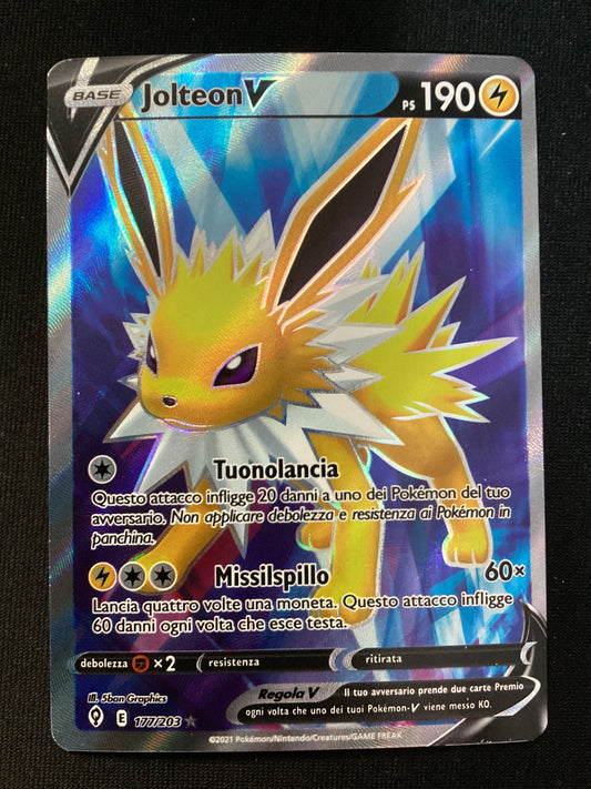 177-203 Jolteon V Full Art EVS Evoluzioni Eteree ITA NM