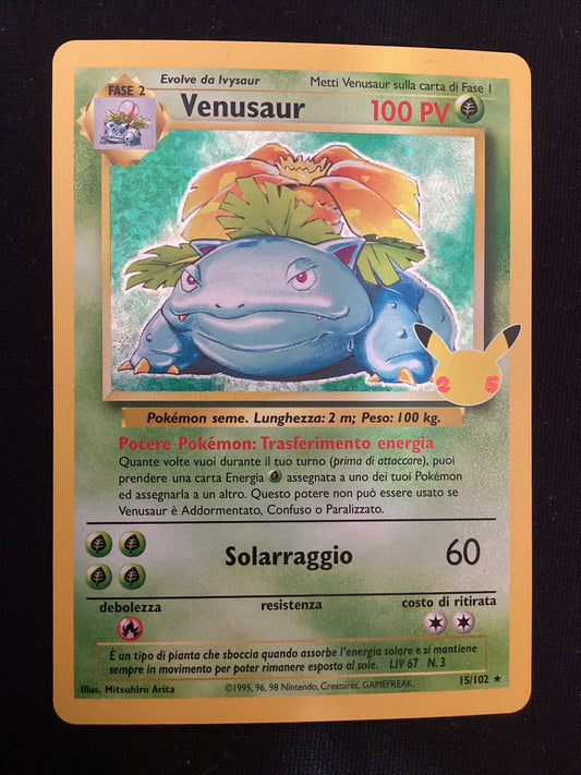 027-025 R015-102 Venusaur Holo Unlimited – 25º Anniversario ITA NM