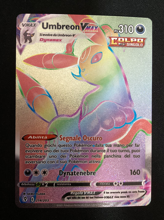 214-203 Umbreon VMAX Rara Segreta EVS Evoluzioni Eteree ITA NM