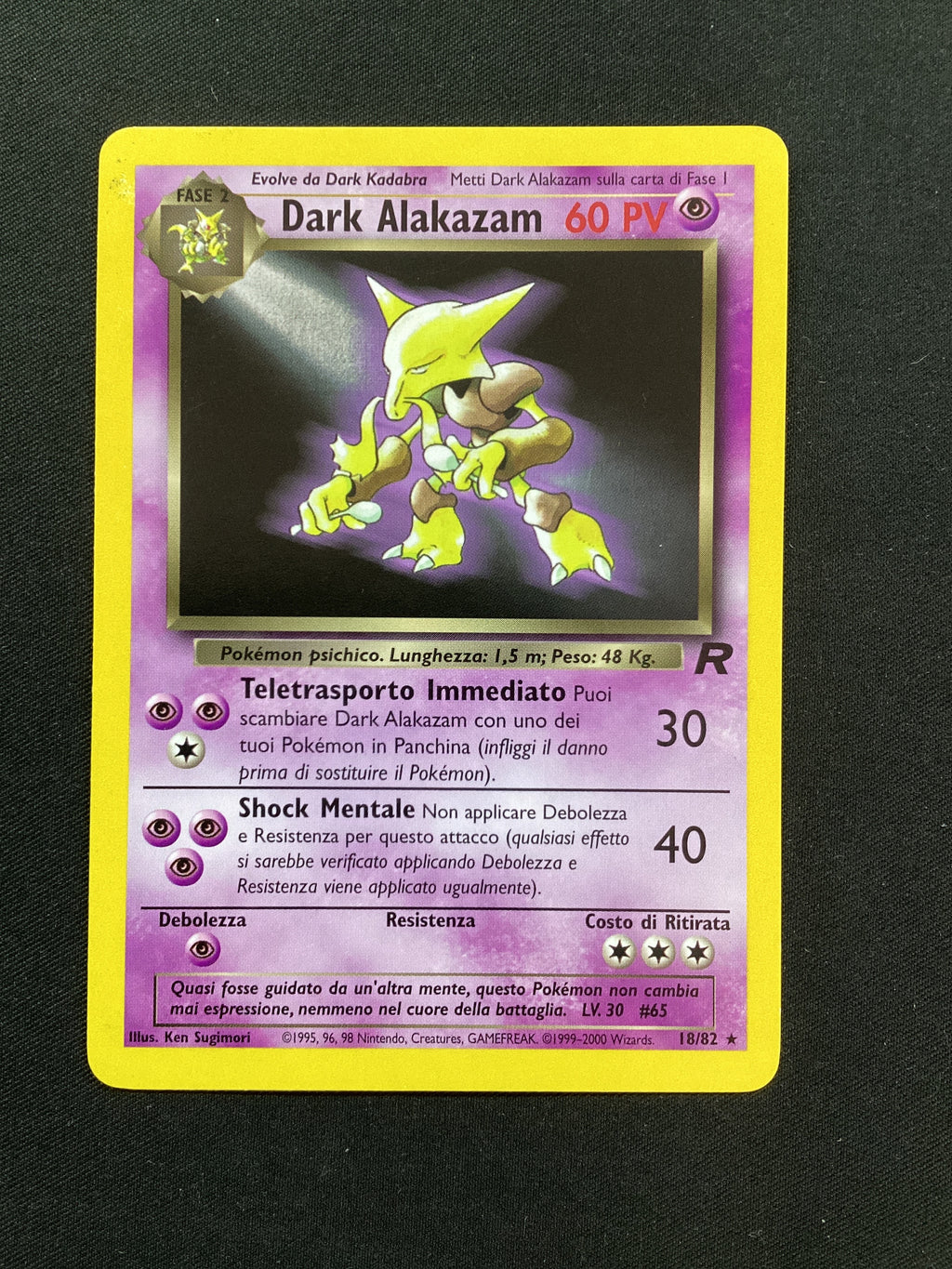 018-082 Dark Alakazam Rara RT Team Rocket ITA NM
