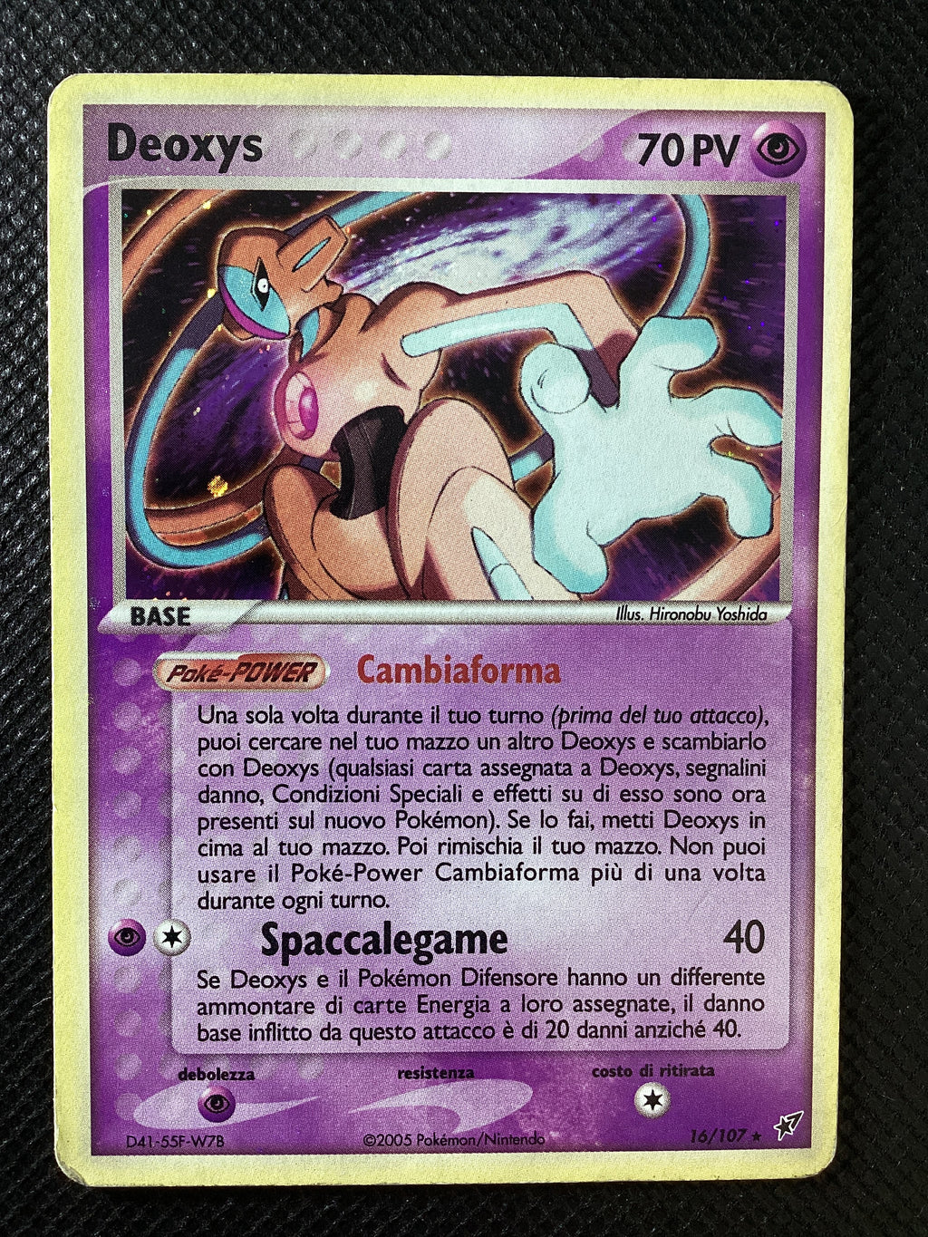 016-107 PROMO Deoxys Rara EX Deoxys  ITA GOOD