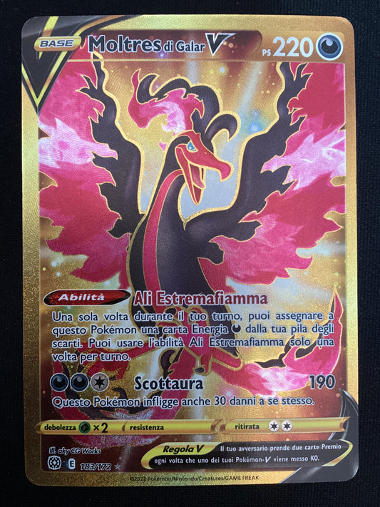183-172 Moltres Di Galar V Gold Rara Segreta BRS Astri Lucenti ITA EXCELLENT