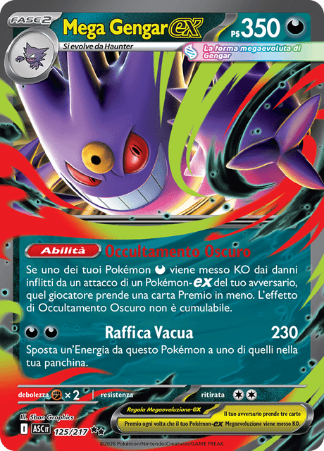 125-217 Mega Gengar ex ASC Ascesa Eroica ITA NM