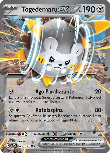 149-217 Togedemaru-ex ASC Ascesa Eroica ITA NM