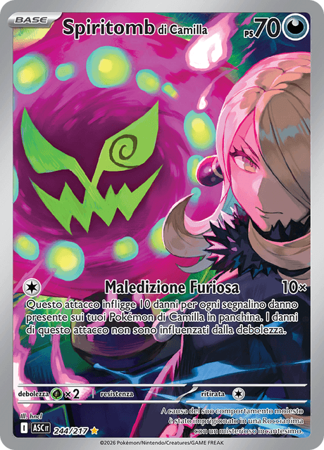 244-217 Spiritomb Di Camilla Illustrazione Rara ASC Ascesa Eroica ITA NM