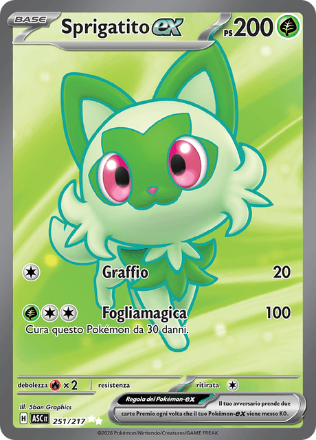 251-217 Sprigatito ex Full Art ASC Ascesa Eroica ITA NM