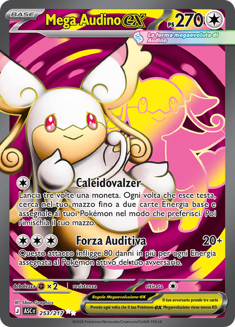253-217 Mega Audino ex Full Art ASC Ascesa Eroica ITA NM