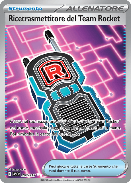 263-217 Ricetrasmettitore Del Team Rocket Full Art ASC Ascesa Eroica ITA NM