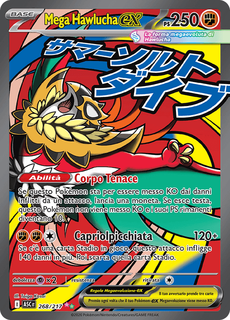 268-217 Mega Hawlucha ex Mega Attacco Full Art ASC Ascesa Eroica ITA NM