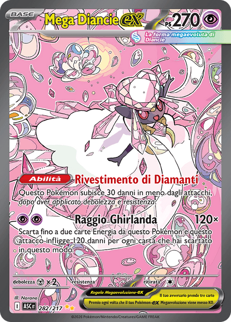 282-217 Mega Diancie ex Alternative Art ASC Ascesa Eroica ITA NM