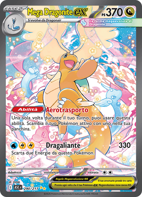 290-217 Mega Dragonite ex Alternative Art ASC Ascesa Eroica ITA NM