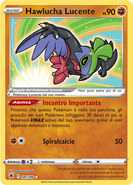 081-189 Hawlucha Lucente ASR Lucentezza Siderale ITA NM