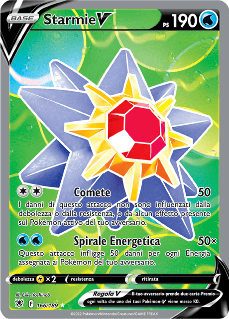 166-189 Starmie Full art ASR Lucentezza Siderale ITA NM