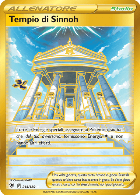 214-189 Tempio di Sinnoh Gold Rara Segreta ASR Lucentezza Siderale ITA NM