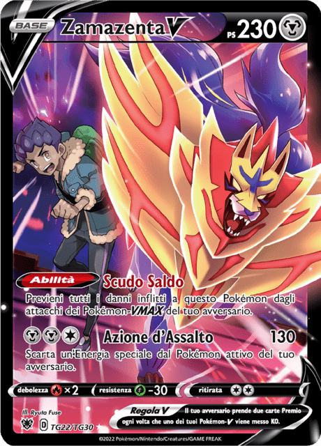 238-189 TG22-TG30 Zamazenta V Trainer Gallery ASR Lucentezza Siderale ITA NM