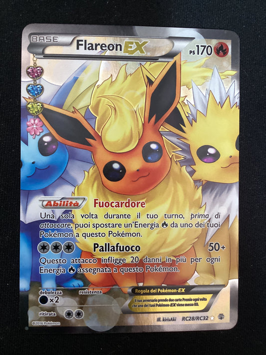 RC28-RC32 Flareon EX Full Art Radiant GRN Generazioni ITA NM