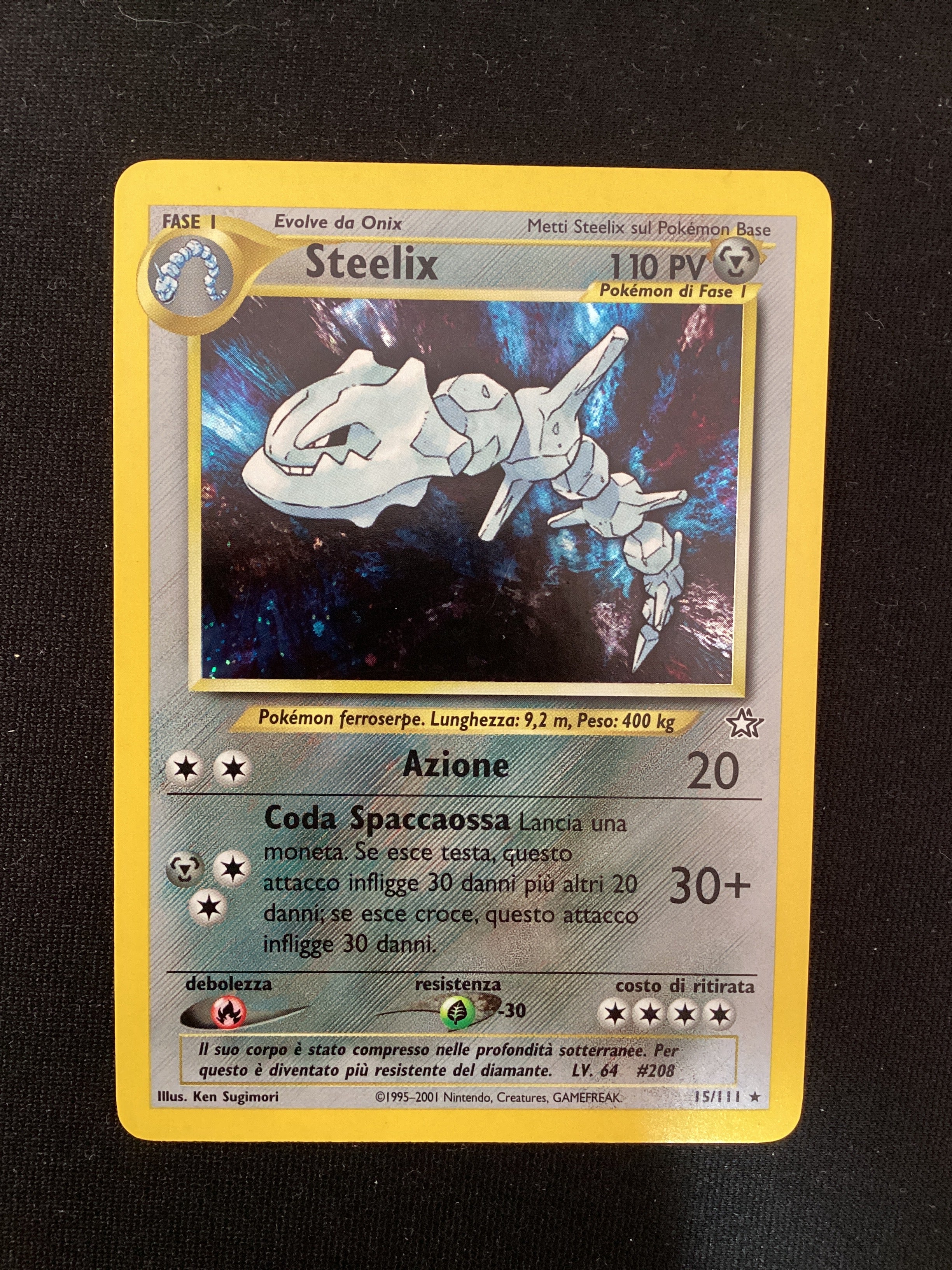 015-111 Steelix Holo Unlimited Neo Genesis  ITA NM