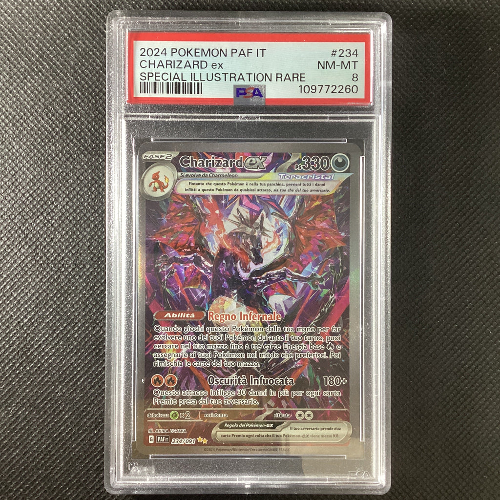 Pokémon Charizard Ex Teracristal - Destino Di Paldea - PAF 234-091 PSA 8 NM-MT 109772260 ITA