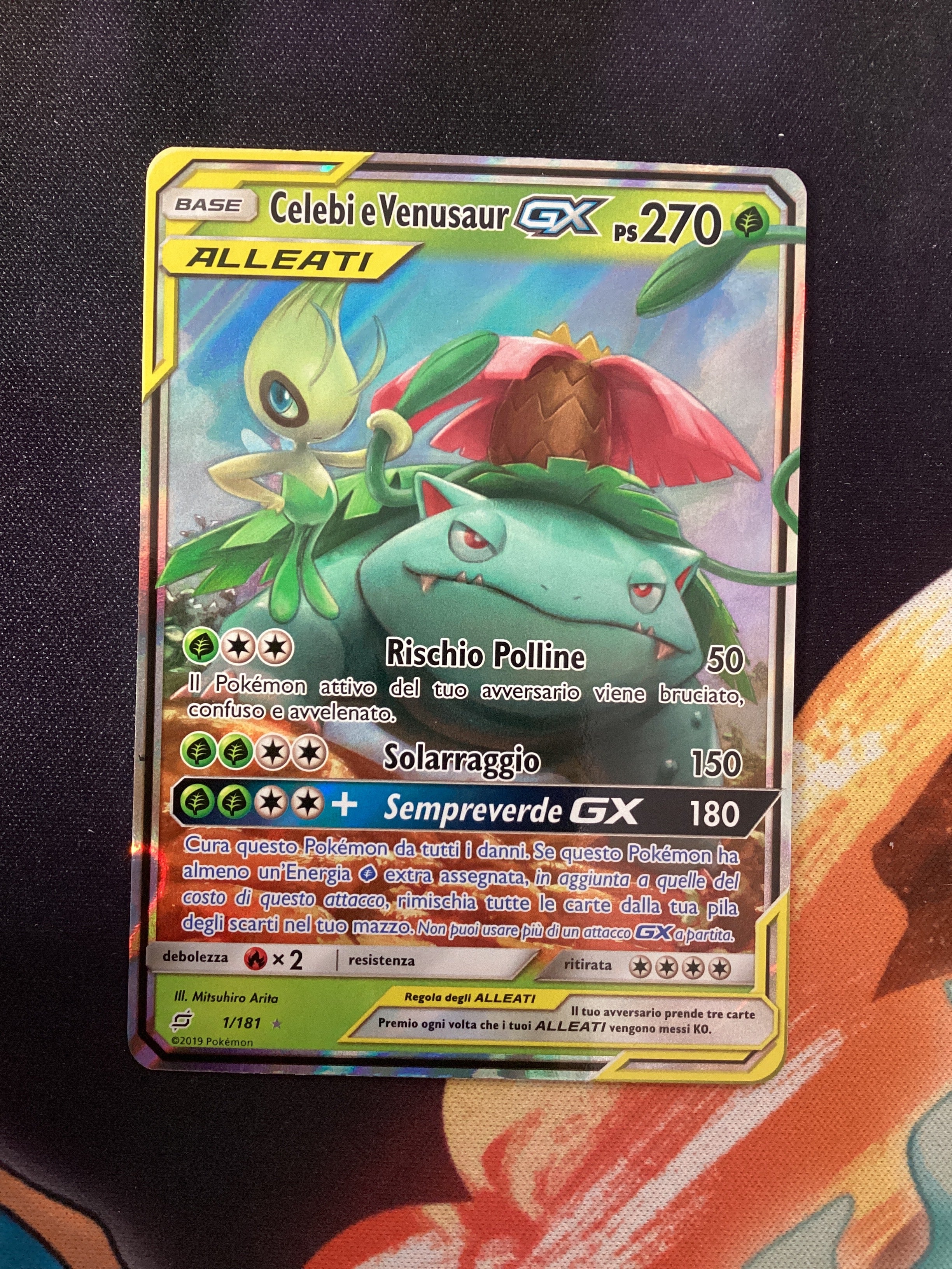 001-181 Celebi e Venusaur GX TEU Gioco Di Squadra ITA GOOD