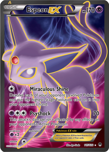 117-122 Espeon EX Full Art BKP Turbocrash ENG EXCELLENT
