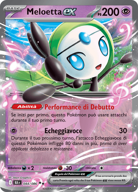 044-086 Meloetta ex BLK Luce Nera ITA NM