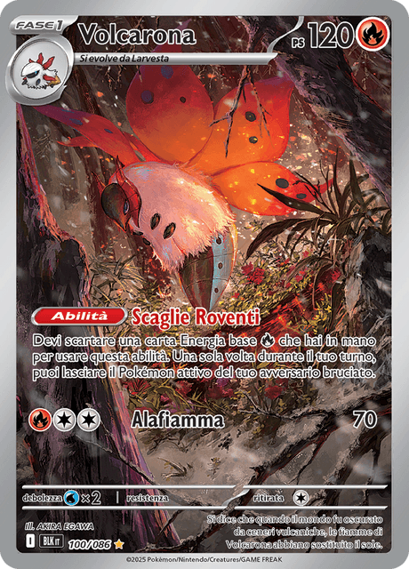 100-086 Volcarona Alternative Art BLK Luce Nera ITA NM