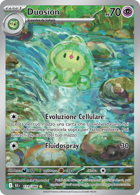 119-086 Duosion Illustrazione Rara BLK Luce Nera ITA NM