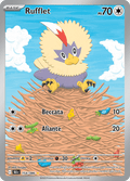 154-086 Rufflet Illustrazione Rara BLK Luce Nera ITA NM