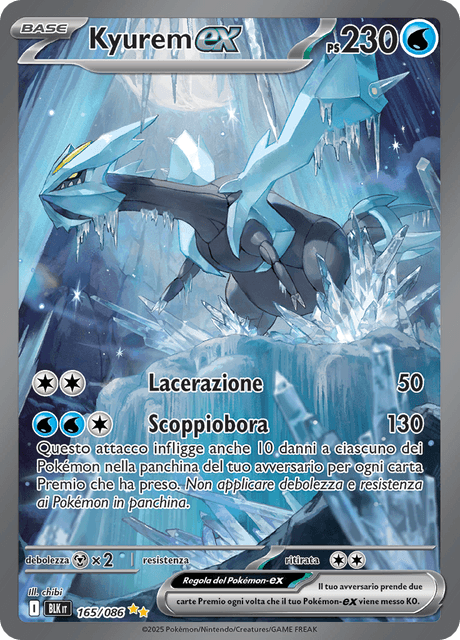 165-086 Kyurem ex Alternative Art BLK Luce Nera ITA NM