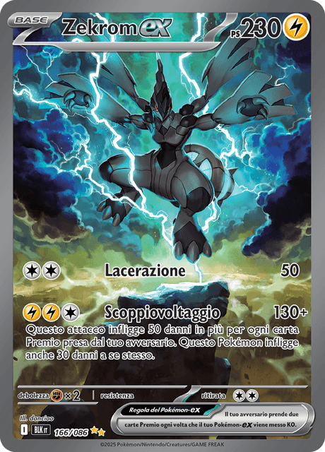 166-086 Zekrom ex Alternative Art BLK Luce Nera ITA NM