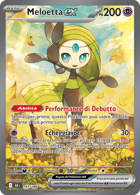 167-086 Meloetta ex Alternative Art BLK Luce Nera ITA NM