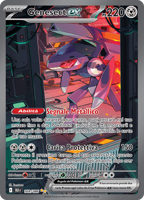169-086 Genesect ex Alternative Art BLK Luce Nera ITA NM