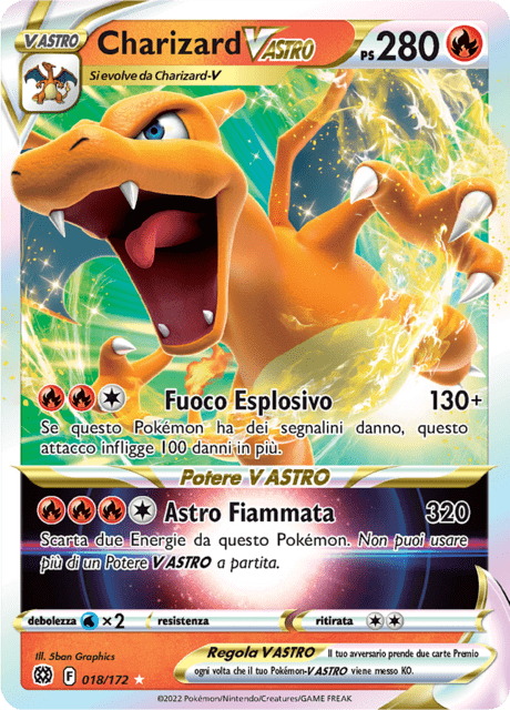 018-172 Charizard Vastro BRS Astri Lucenti ITA NM