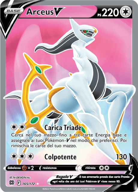 165-172 Arceus V Full Art BRS Astri Lucenti ITA NM