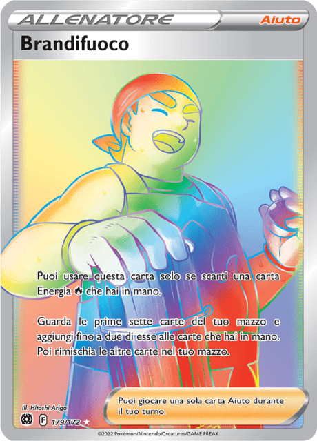 179-172 Brandifuoco Full Art Rara segreta BRS Astri Lucenti ITA NM