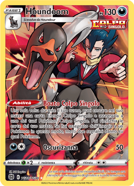 196-172 TG10-TG30 Houndoom Trainer Gallery BRS Astri Lucenti ITA NM