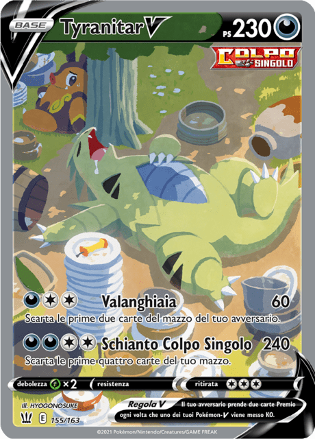 155-192 Tyranitar V BST Stili di Lotta  ITA NM